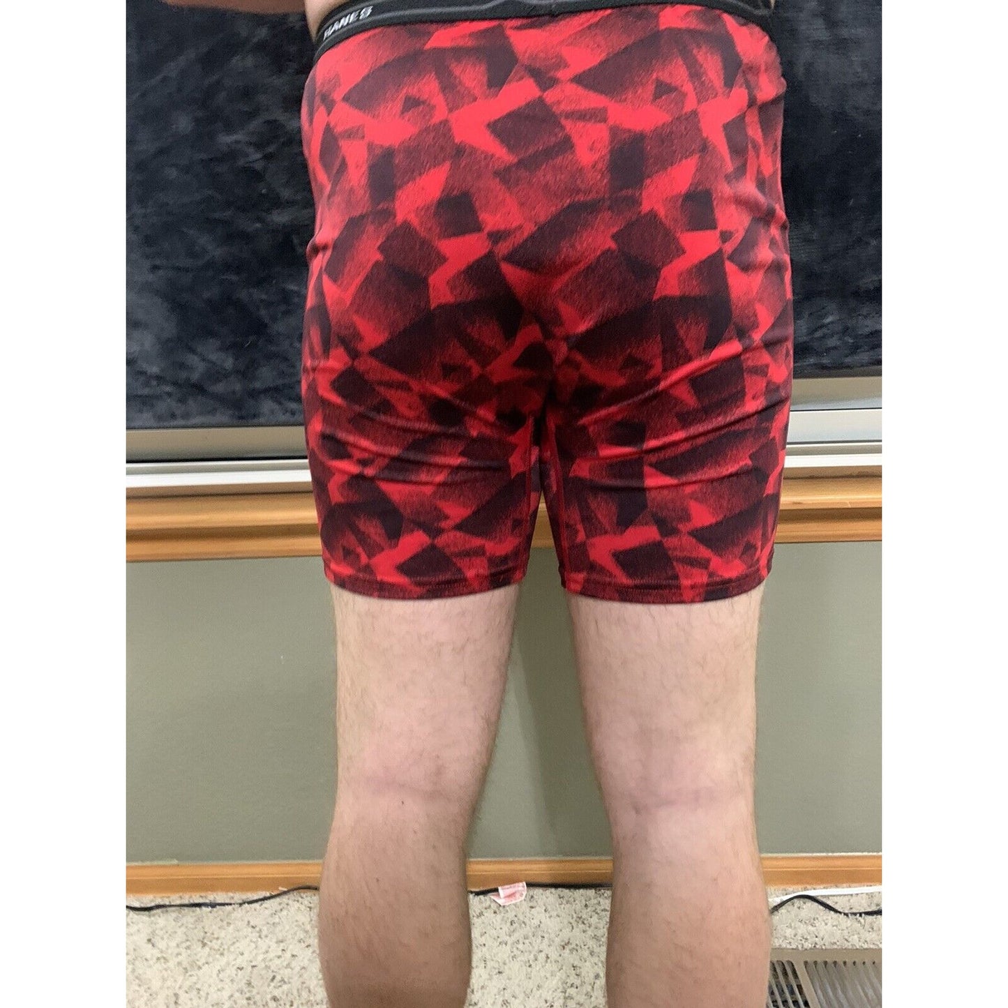 Hanes Men's X-Temp Comfort Cool Boxer Briefs, Red/Black Moisture Wicking Large
