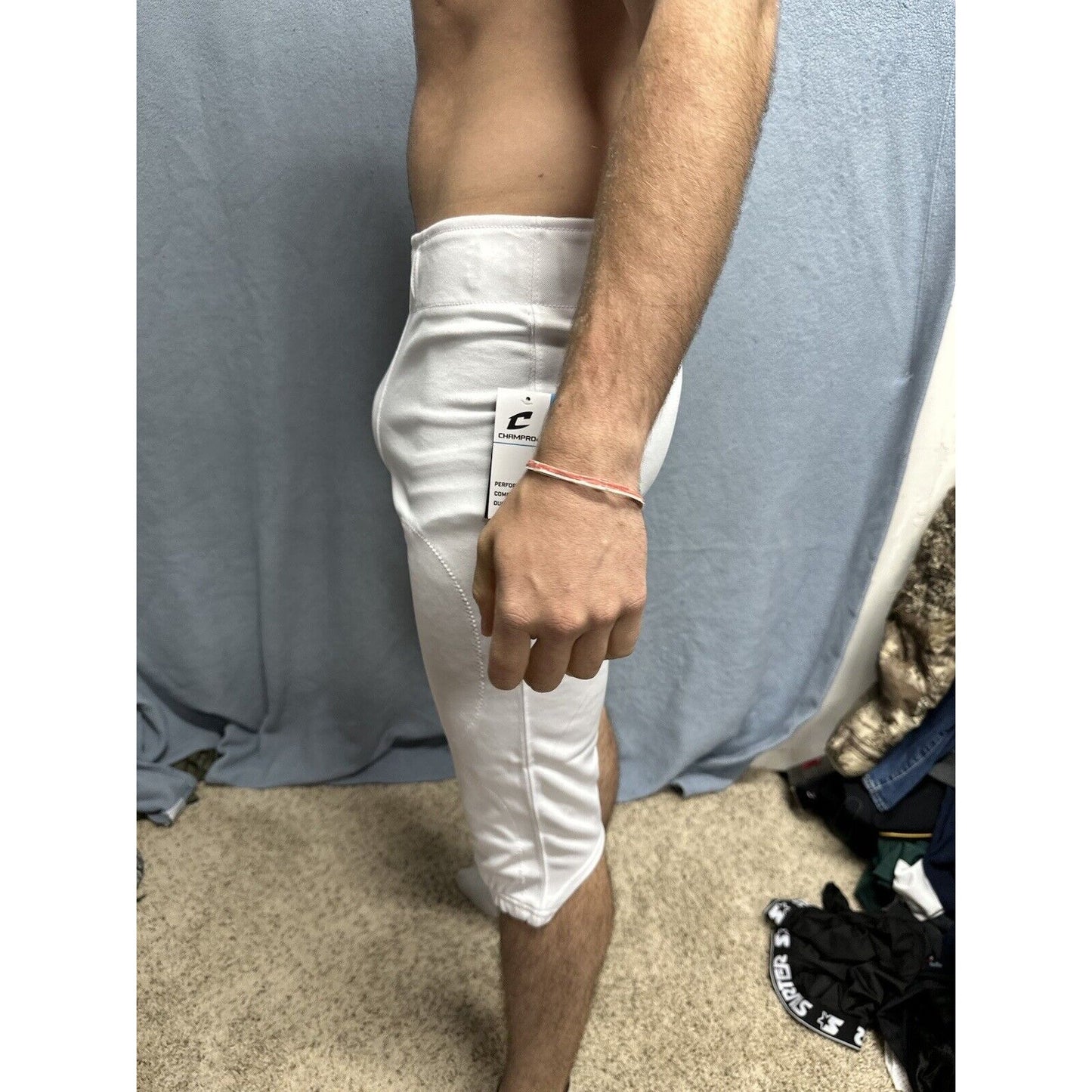 Champro Touchback Non-Integrated (No Pads) Football Pants Adult Medium White