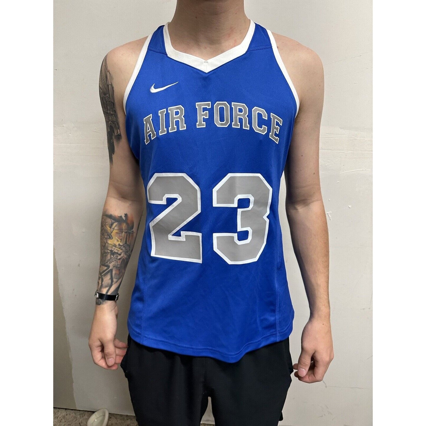 Men’s Large Nike Dri-fit USAFA Air Force Academy Jersey Tank Top Athletic
