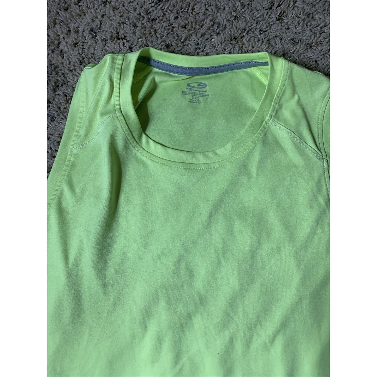 Champion Light Yellow Tank Top Singlet Running Workout Mens Activewear XL