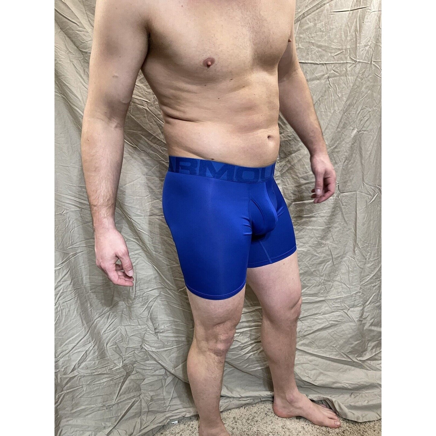Men's small royal blue under armour the tech mesh boxer jock