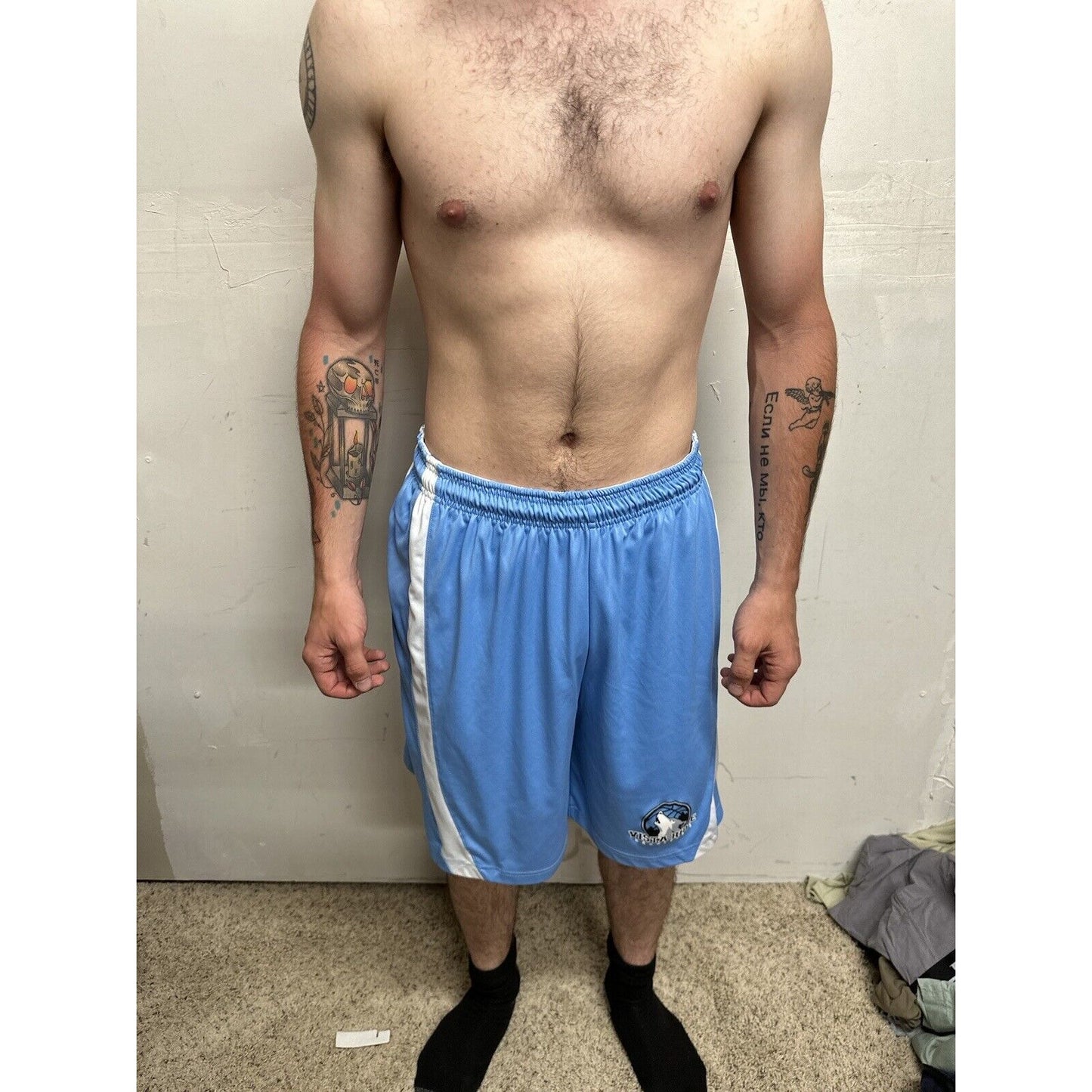 Men’s Light Blue Basketball Shorts Vista Ridge High School Large