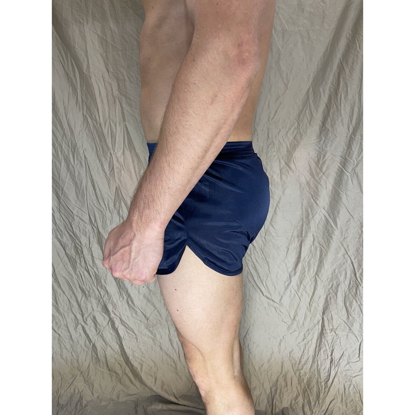 Soffe Ranger Panty Silkies PT Shorts Military Workout Bottom Navy Blue Med