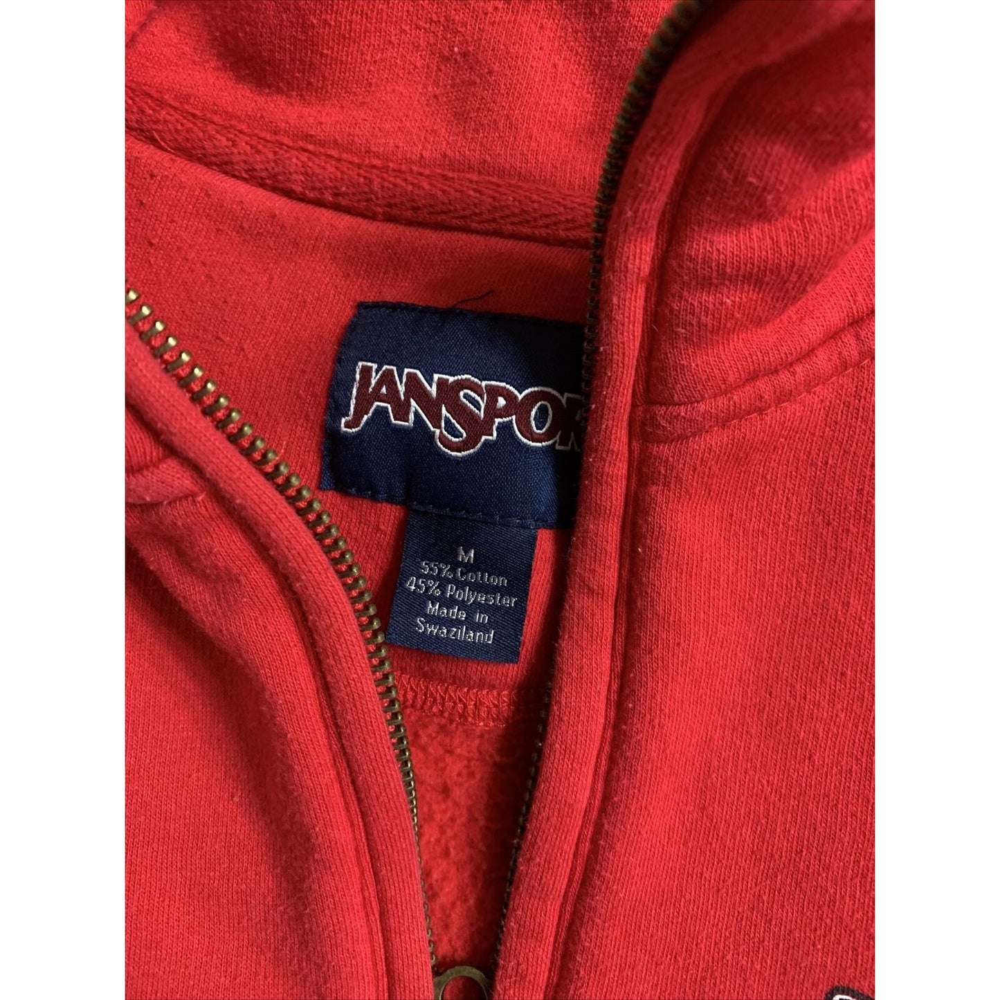 Vintage Wisconsin Badgers Soft Hoodie Sweatshirt Red Jansport Medium