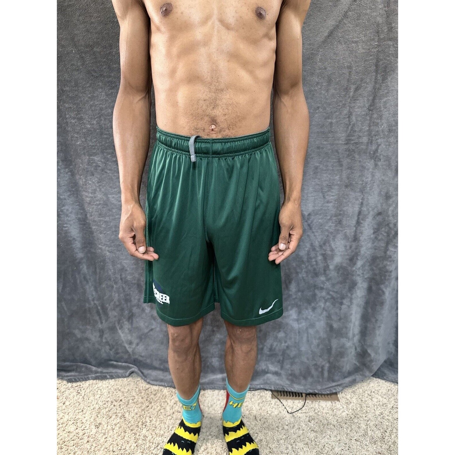 Men’s Green Nike Pine Creek High School Football Athletic Shorts Size Large