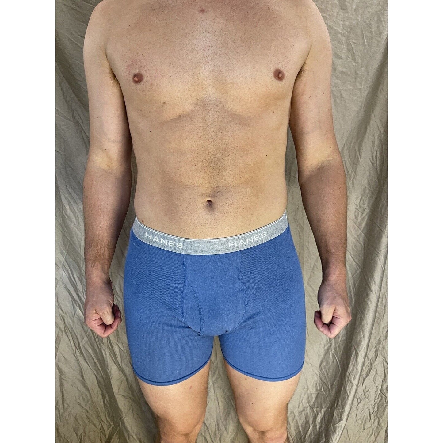 men's medium hanes Medium blue boxer brief