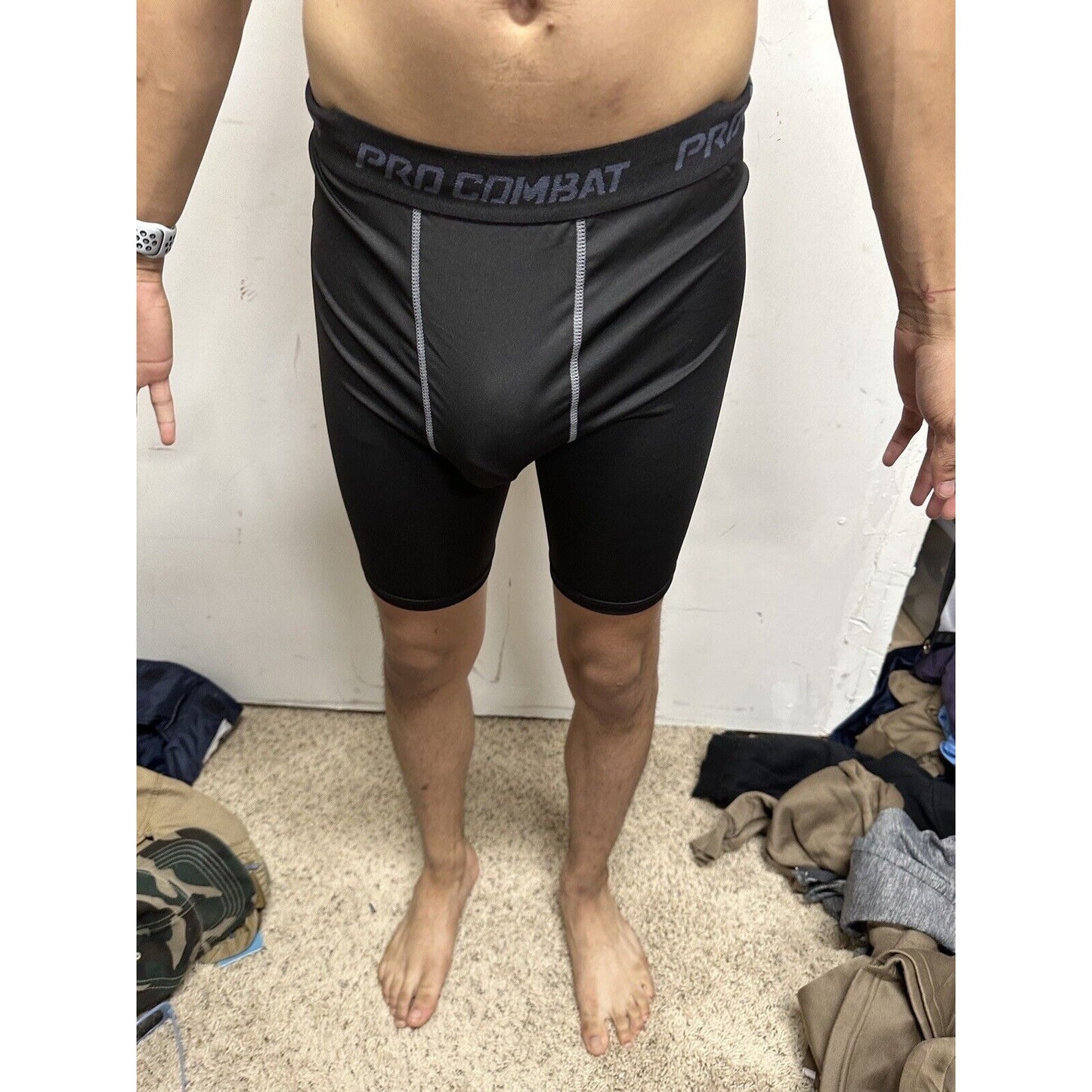 Men’s Pro Combat Medium Black Compression Shorts