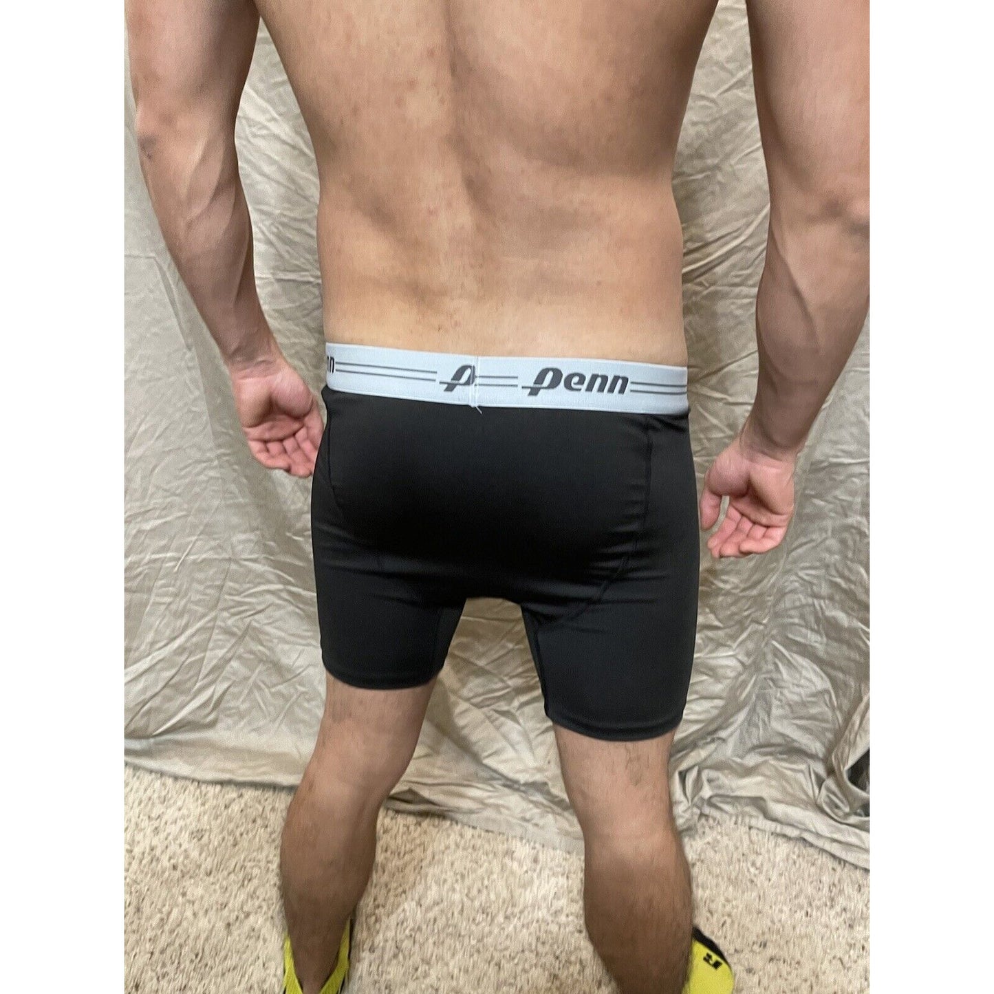 men's black penn medium compression boxer shorts