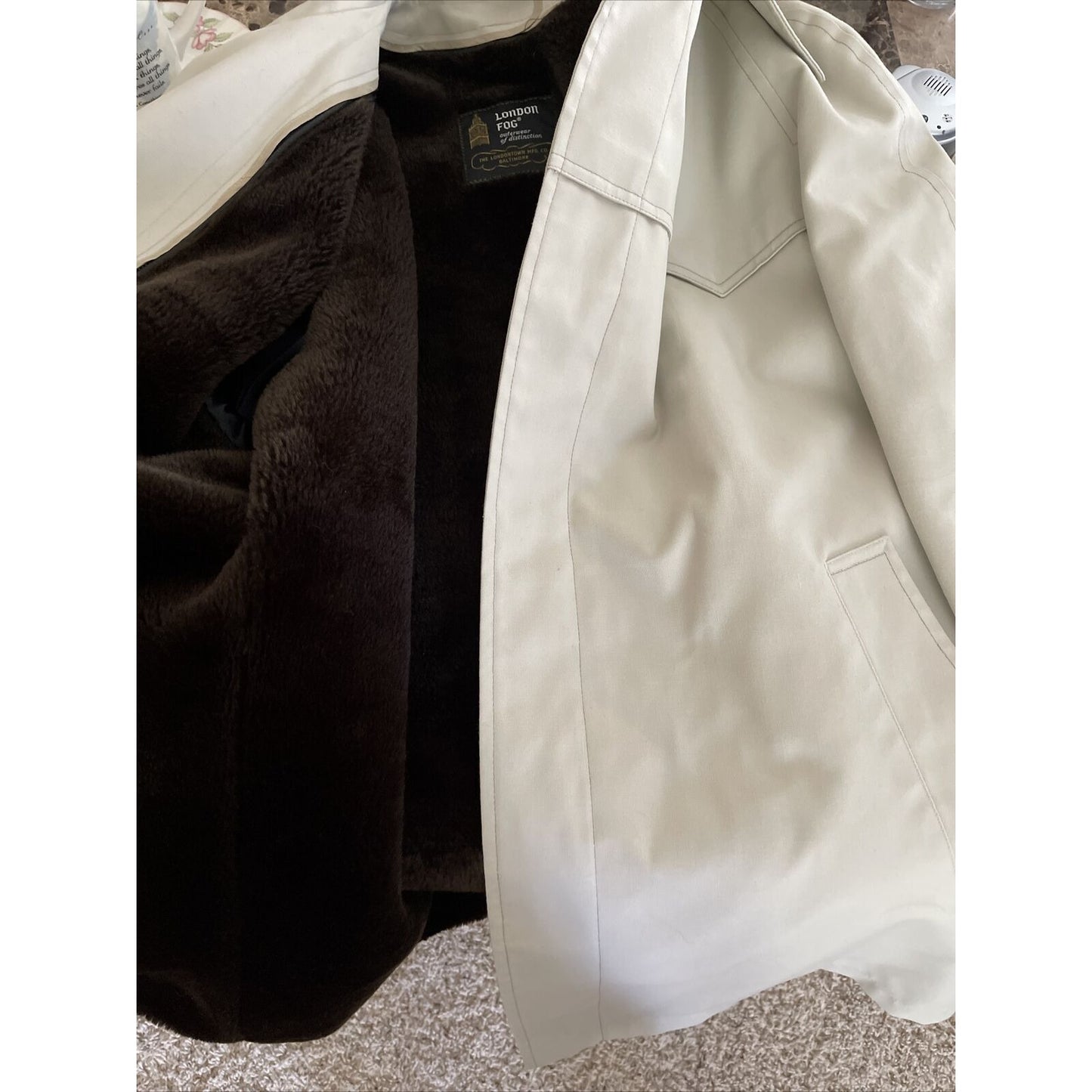 Vintage London Fog Maincoats 42 Reg *Polar Plush*Removable Lining Very Well Made