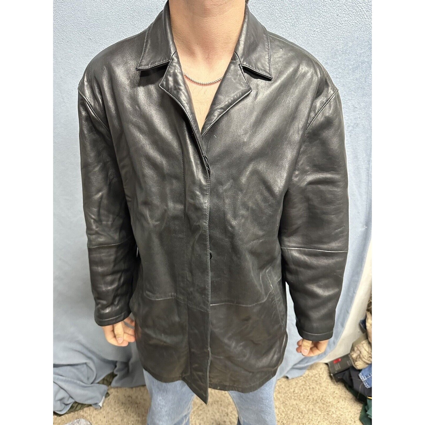Men’s Tibor Leathers XL Leather Jacket Black Jacket Only