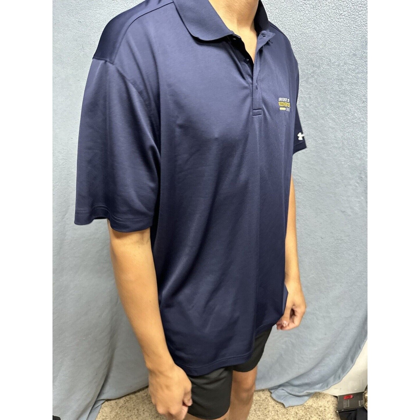 Men’s Dark blue XL Under Armour Loose Polo Shirt University Of Rochester 1850