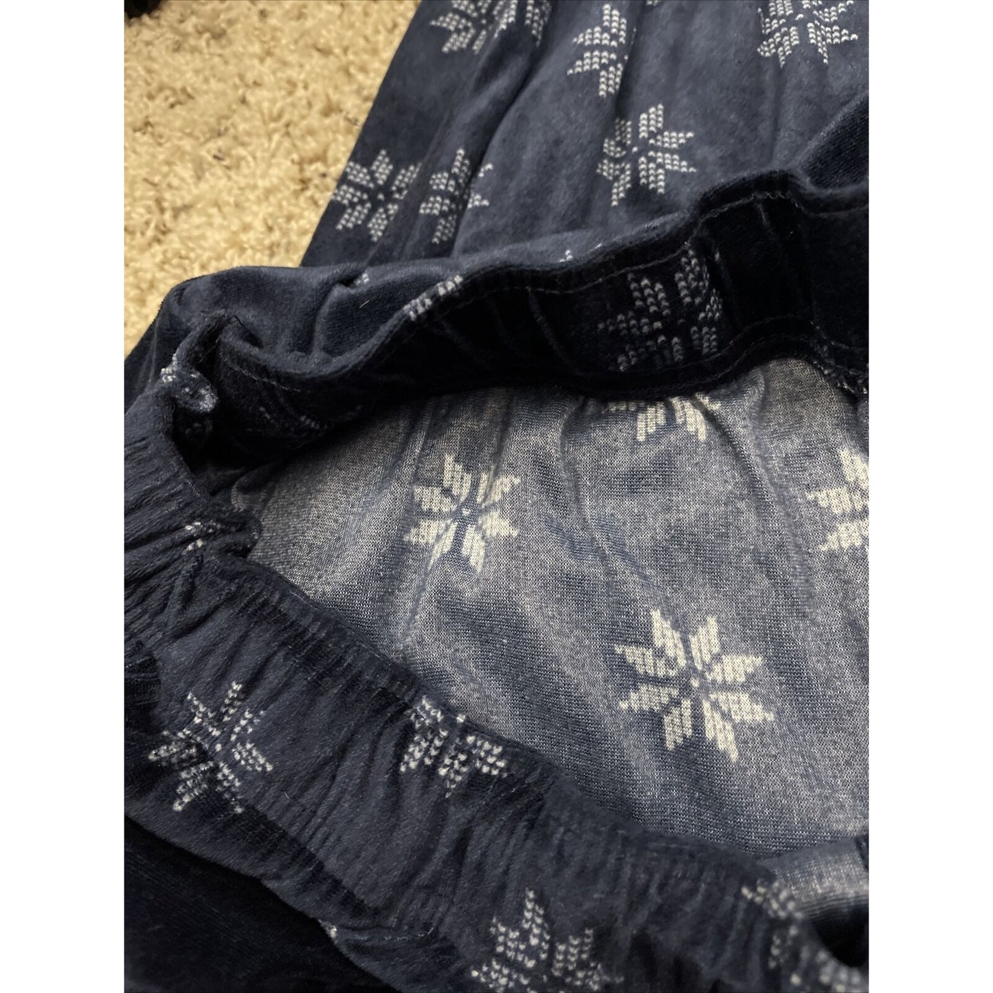 Men’s XL George Snowflake Blue sleepwear Flannel