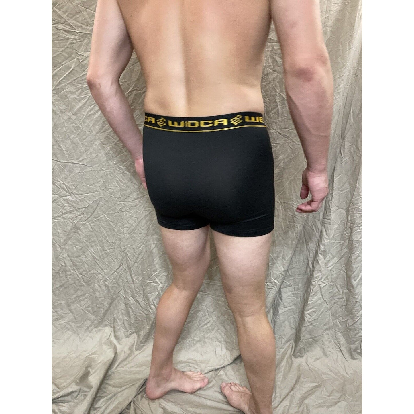 men's roca wear small Black compression boxer briefs