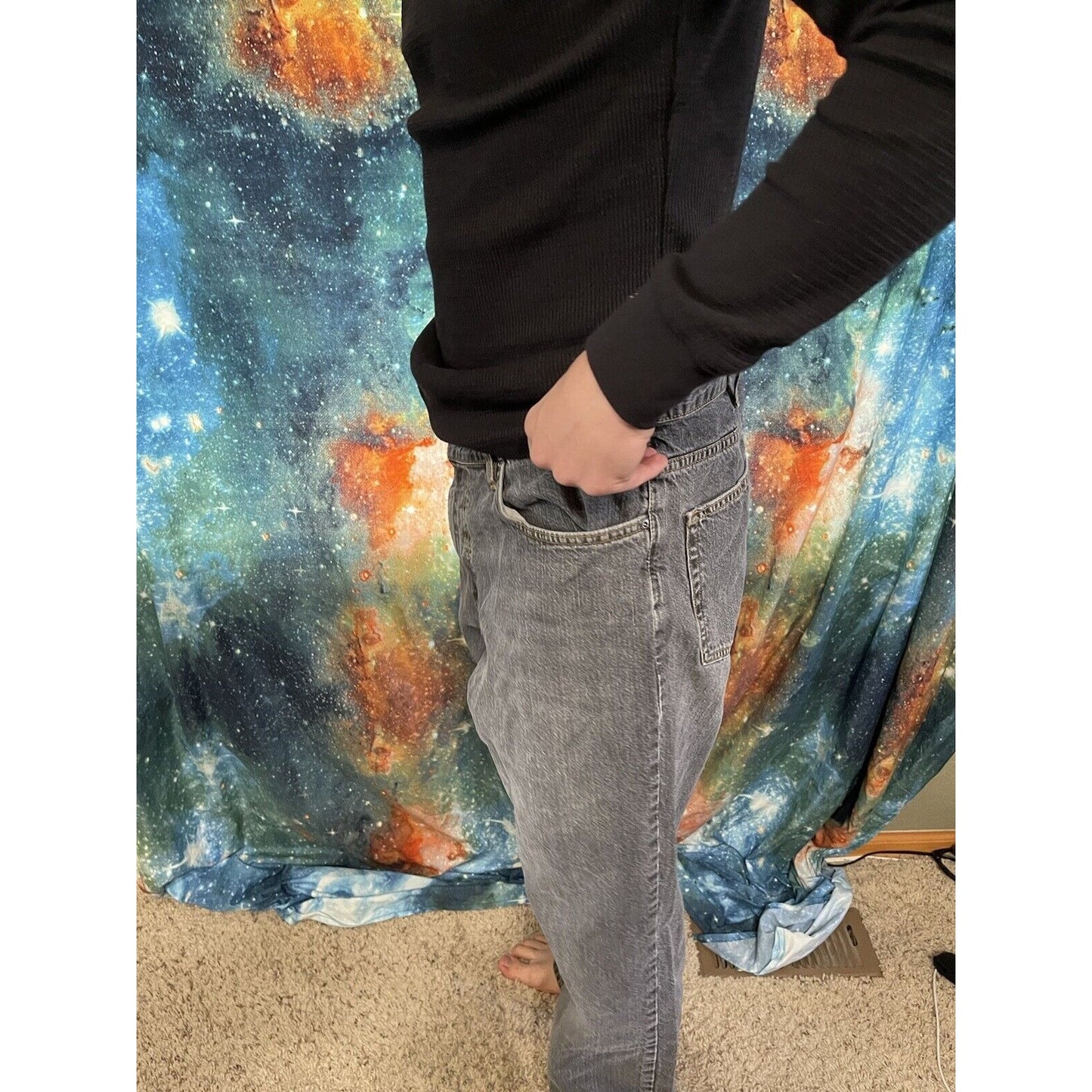 Men’s faded black Eddie Bauer original straight fit 38 x 30