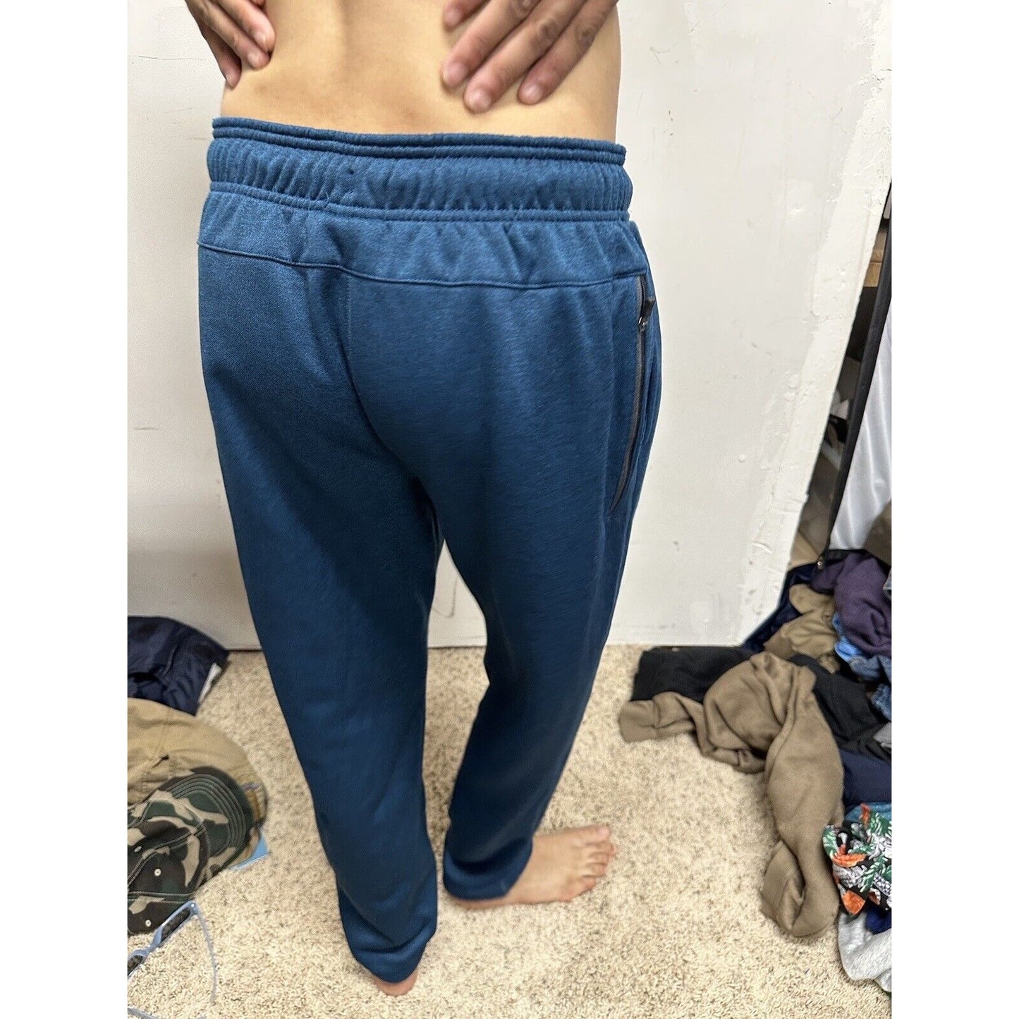 Men’s Russell Small Dri Power Blue Sweatpants With Pockets