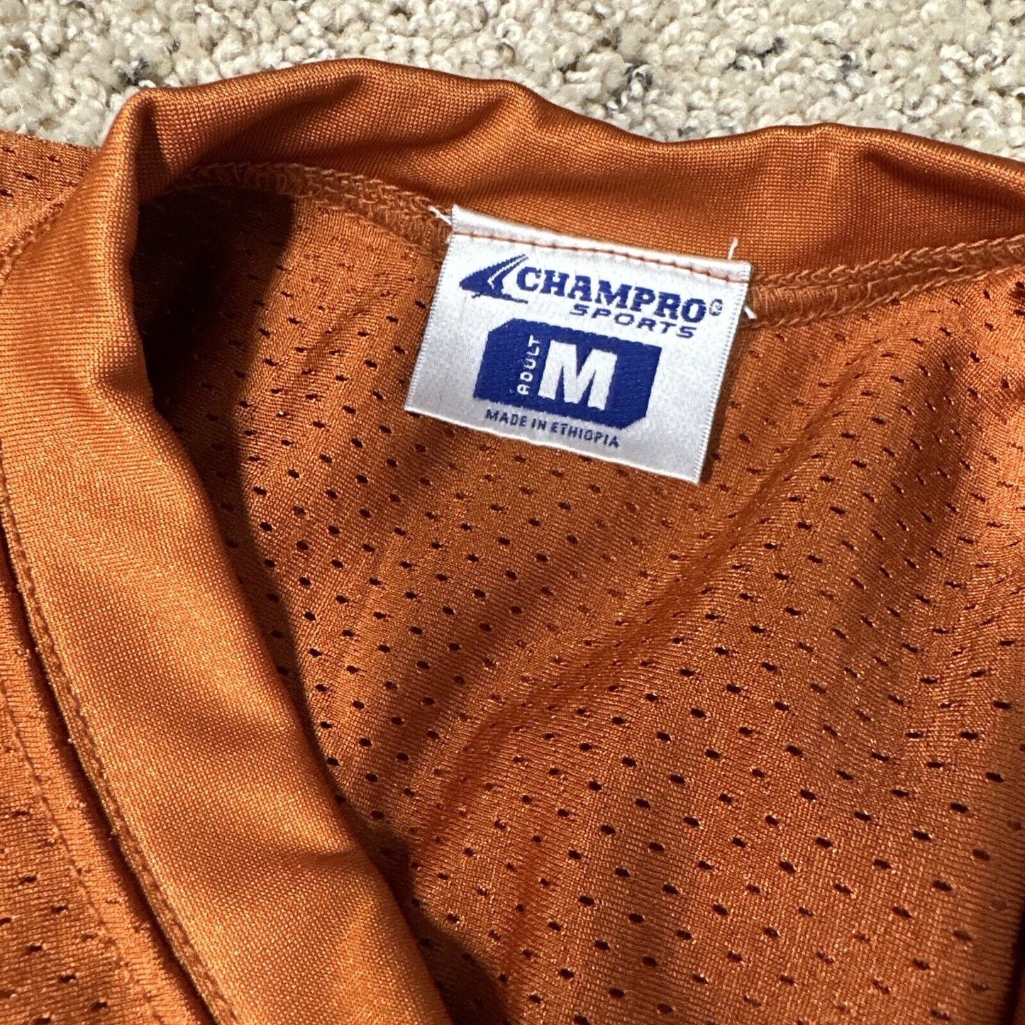 Champro Adult Audible Football Game Jersey TEXAS ORANGE MD