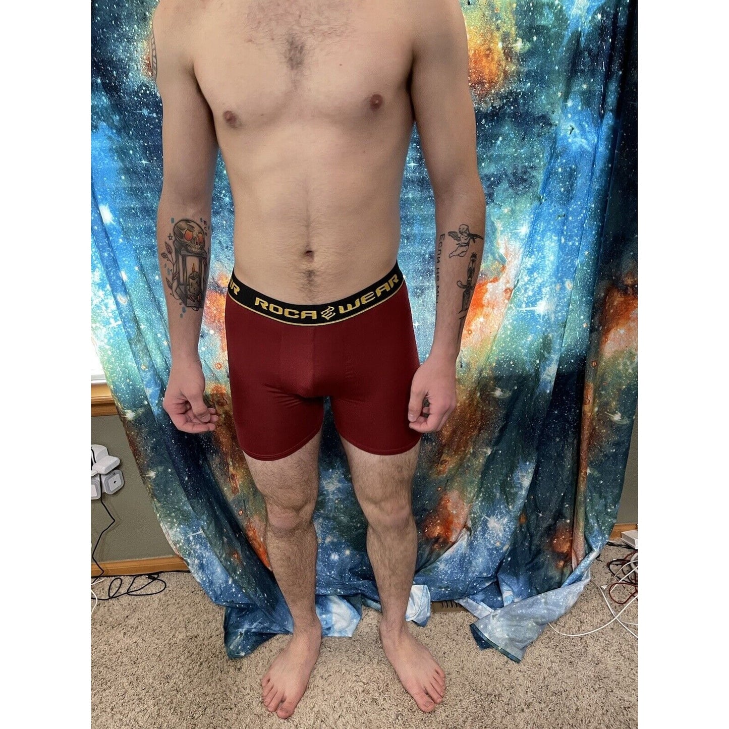 men's maroon rocawear small compression shorts New And Unworn
