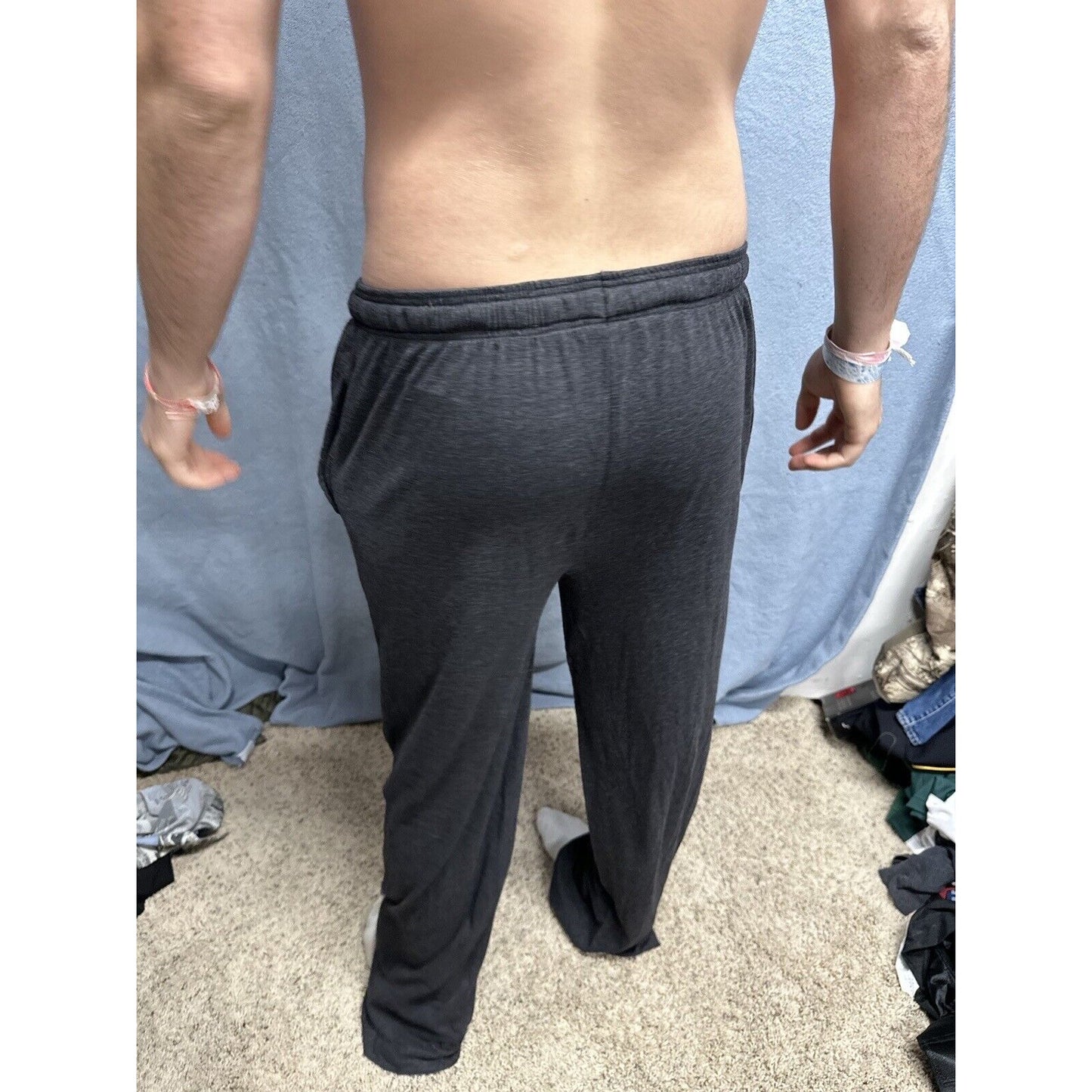 Men’s Large Batman Dark Gray Lounge Pants Sleep Wear With Pockets Large