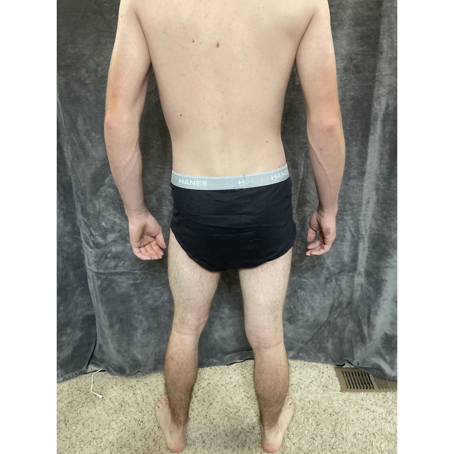 men's black hanes comfort flex large brief