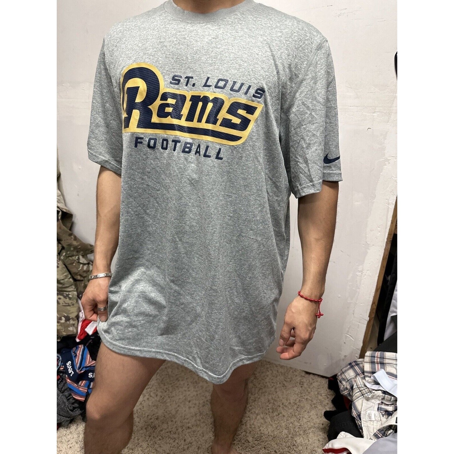 Men’s Gray NFL On Field XL Nike Dri Fit St Louis Rams Football Shirt