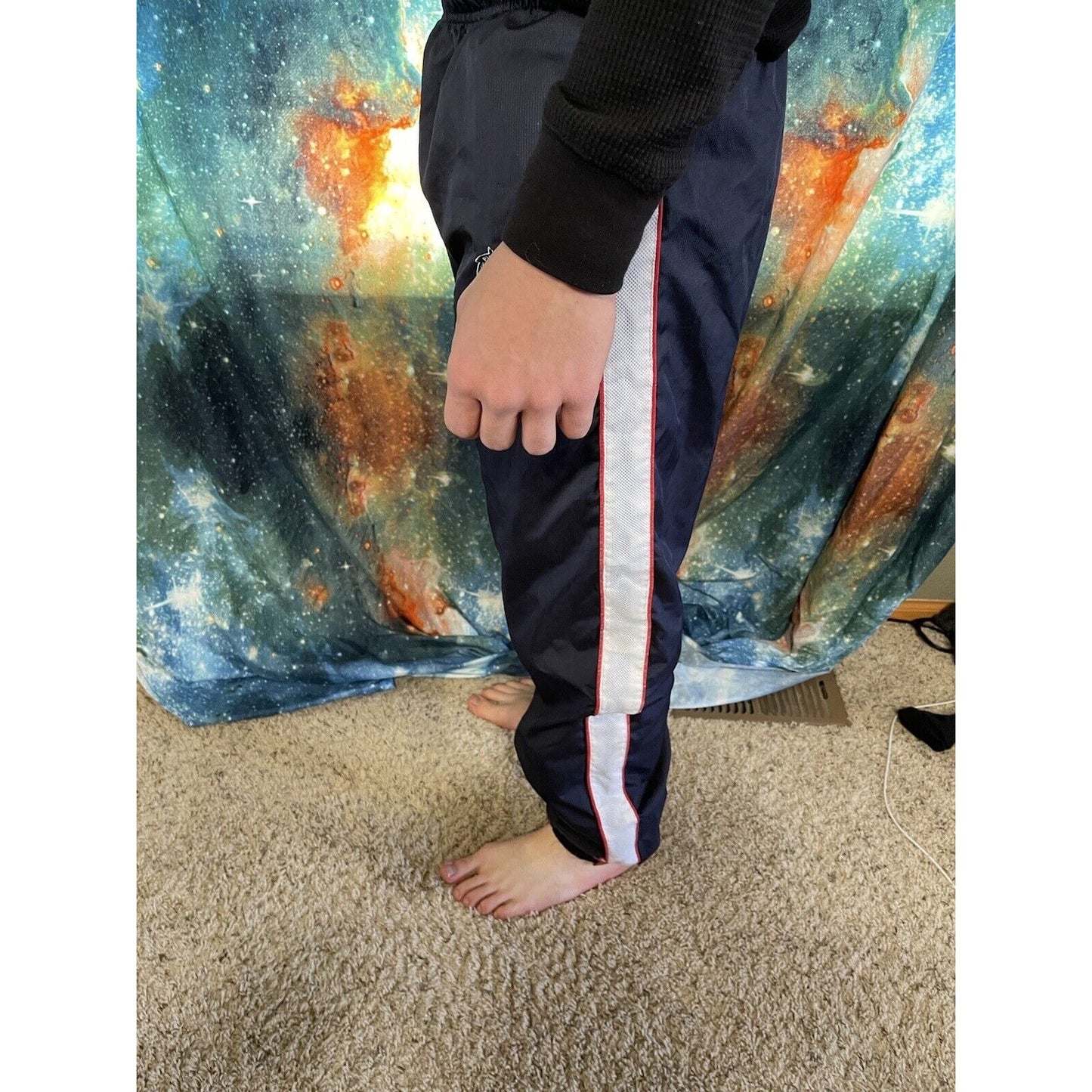 Men’s Small National Guard track pants dark blue recruiter