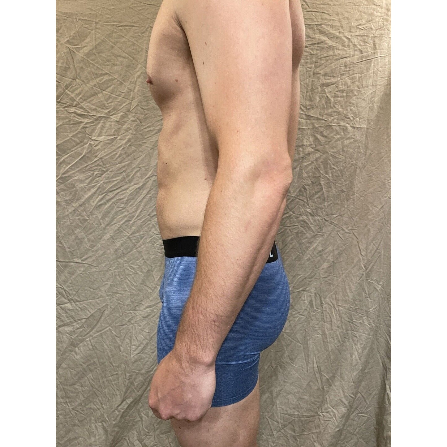 men's Denim Blue Matrix 32 degrees cool compression boxer brief Small