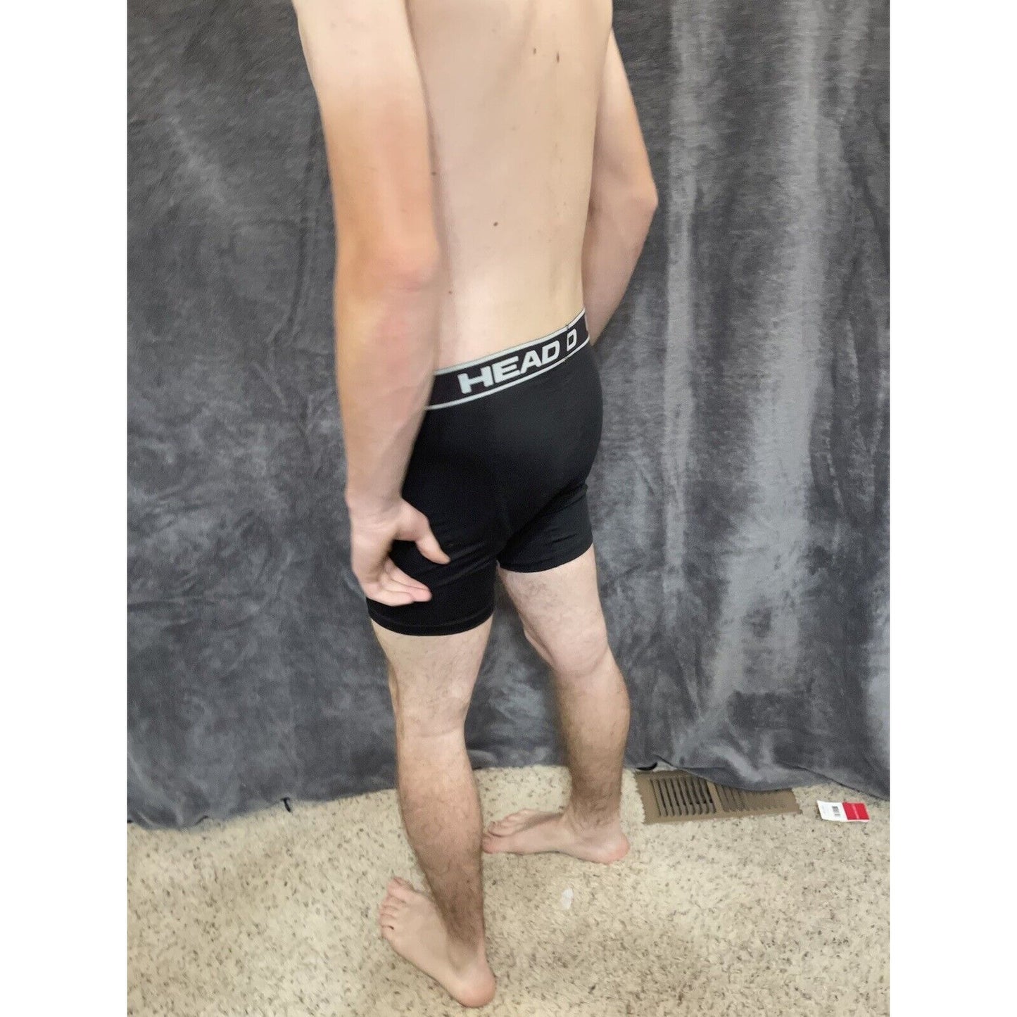 men's head black medium compression boxer briefs 10% spandex