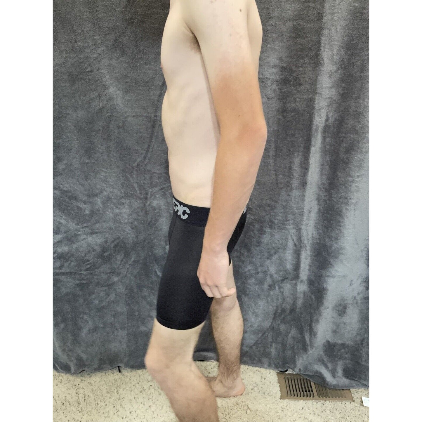 youth boys large black epic stretch 16% spandex compression shorts athletic