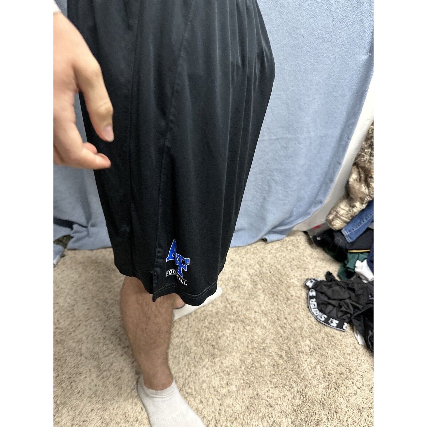 Men’s Nike Black XL Usafa Air Force Academy Football Shorts No Pockets