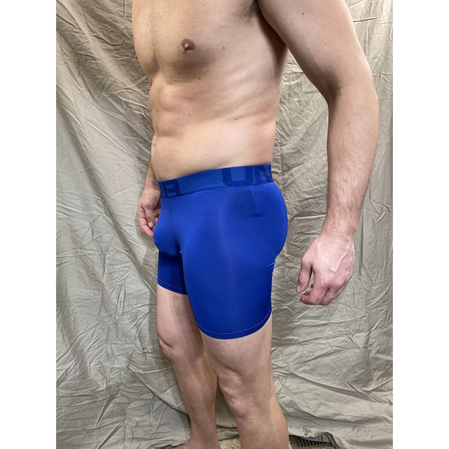 Men's small royal blue under armour the tech mesh boxer jock