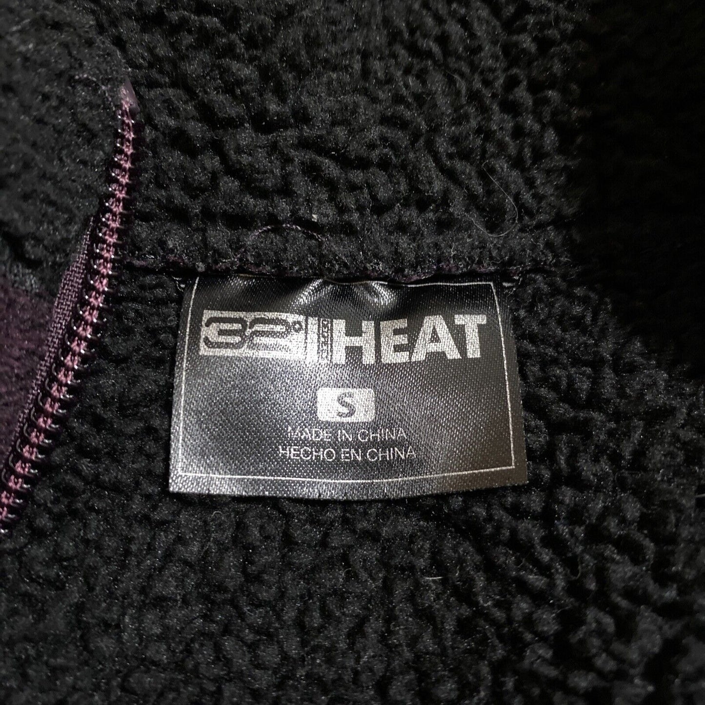 32 Degrees Heat Women’s Small Eggplant Purple Full-zip Polyester Fleece Jacket