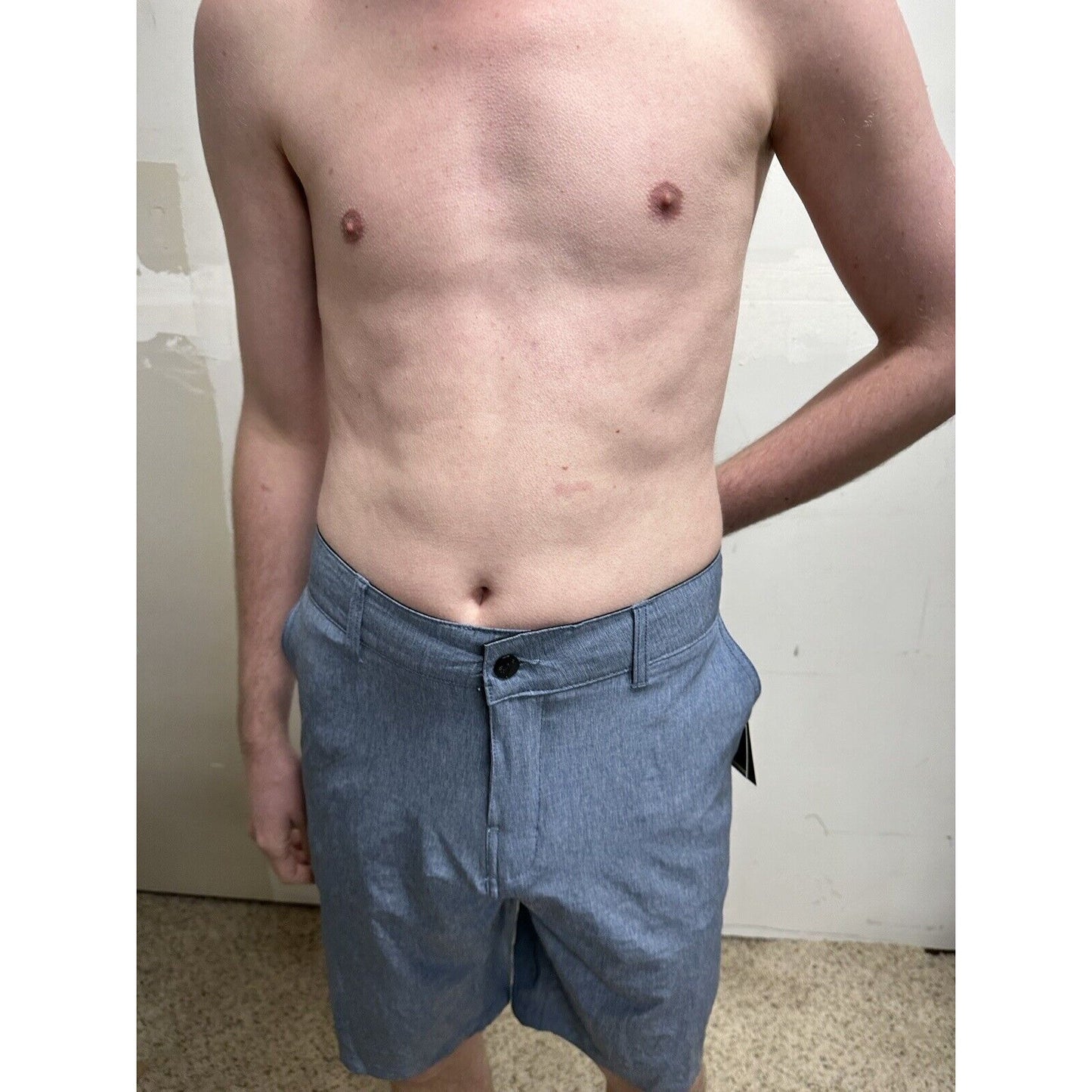 men’s trunks multi-functional size 36 gray blue shorts