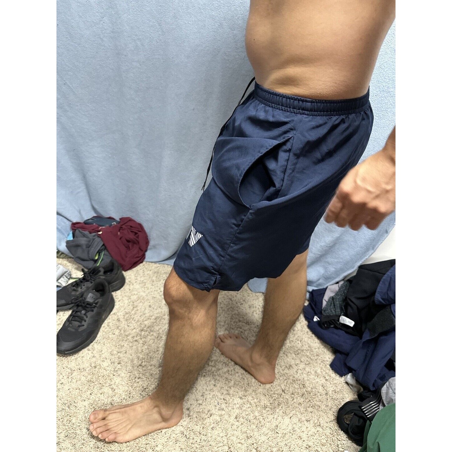 Men’s New Balance Medium Navy Uniform Pt Shorts Blue