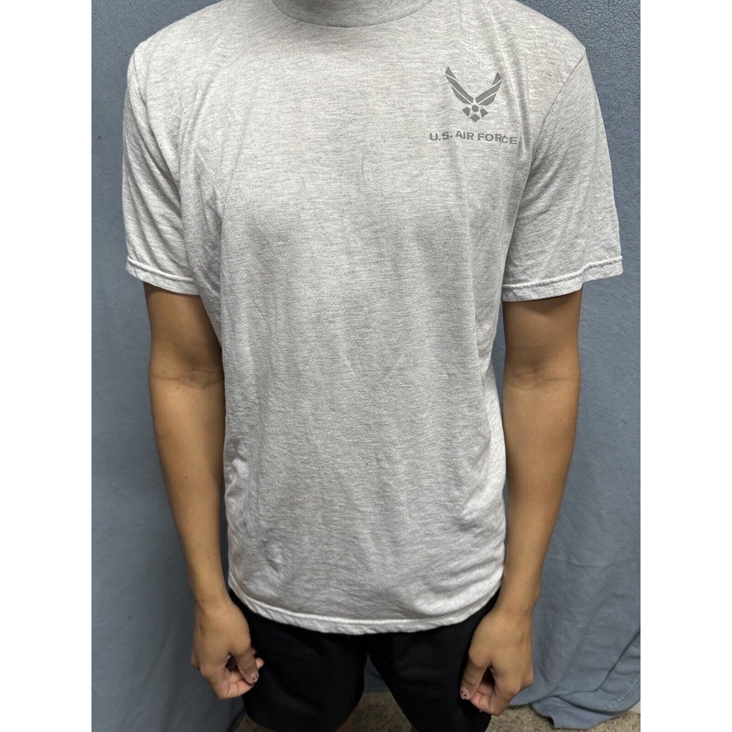Men’s Soffe Dri Release Medium USAF Pt Uniform Shirt Top Short Sleeve