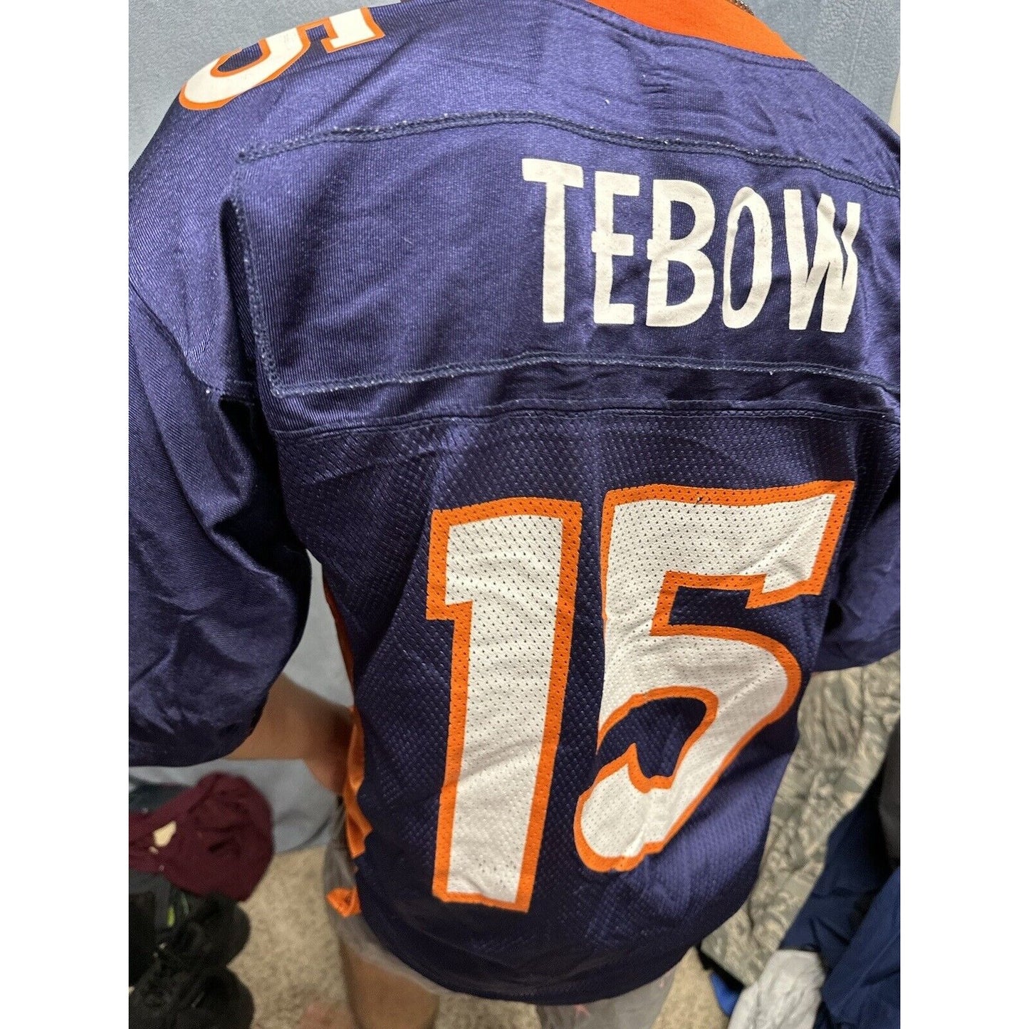 TIM TEBOW DENVER BRONCOS 15 JERSEY Equipment Reebok NFL Football Orange Medium