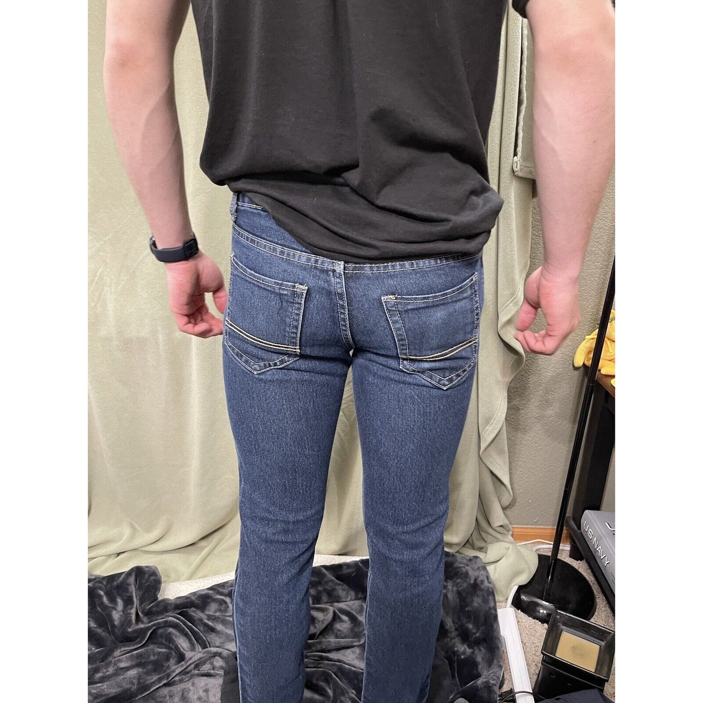 men 30 x 30 WT02 New York Tru Fit straight jeans blue