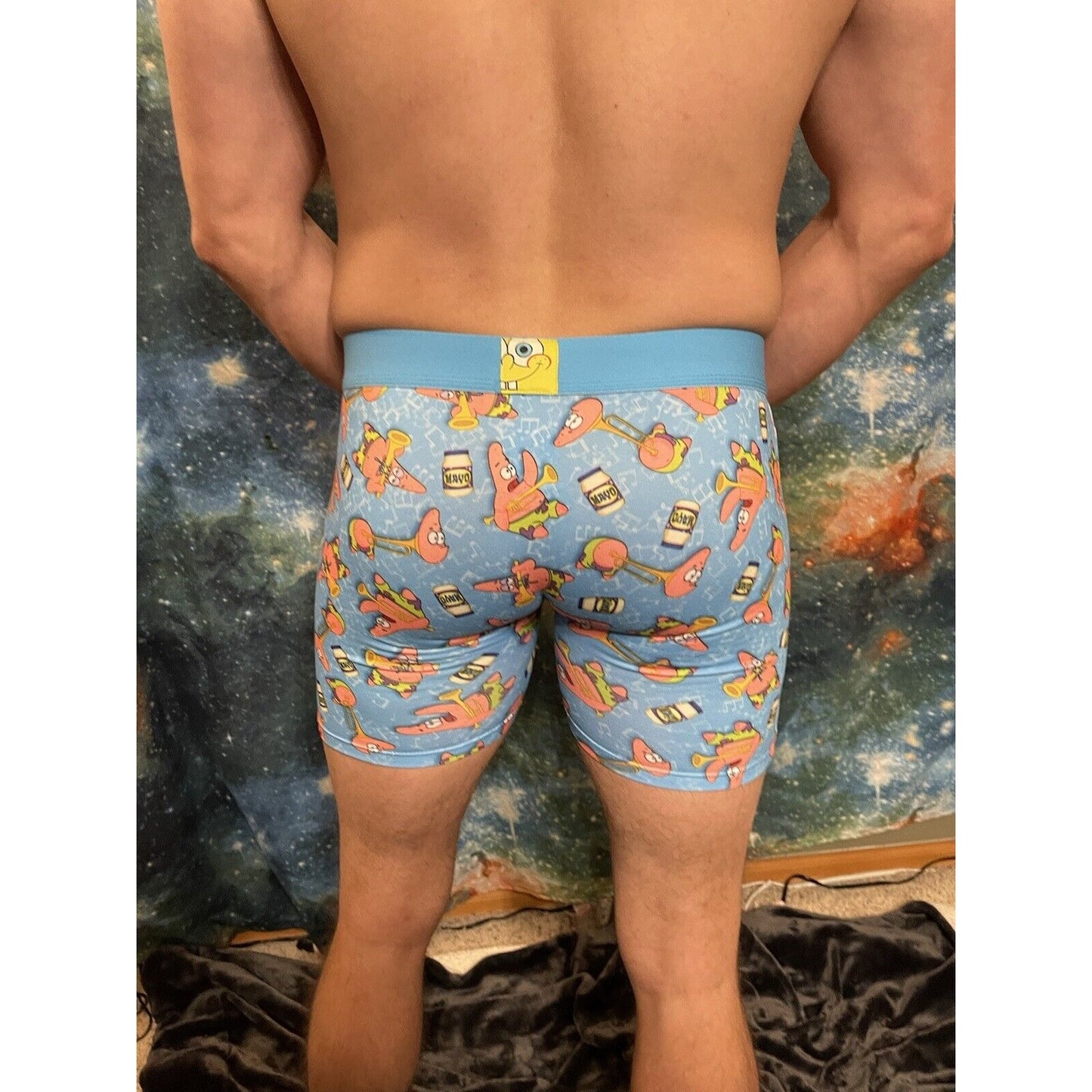 Men’s Crazy Boxer Briefs Spongebob Large Blue new unworn