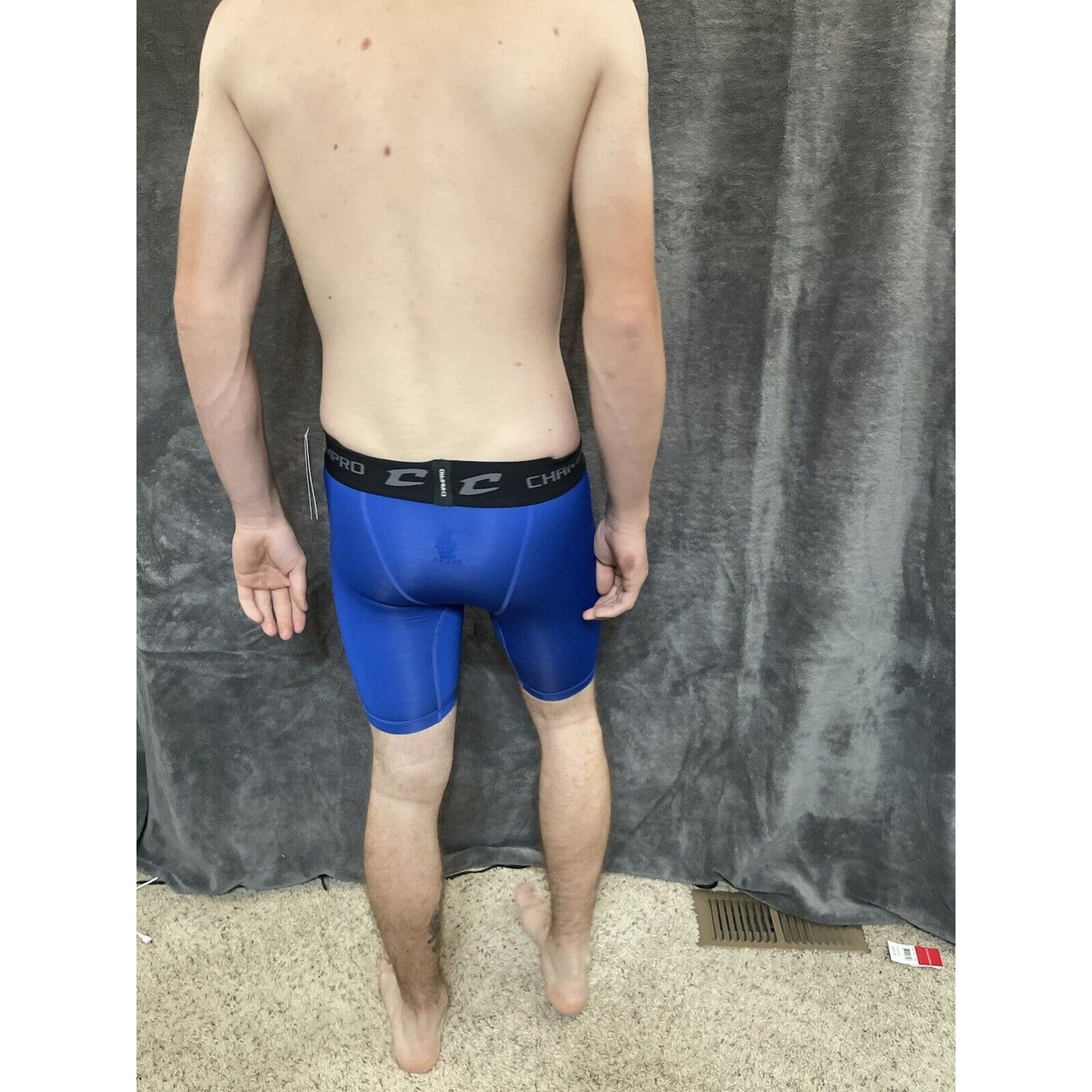 youth boys Royal blue champro performance compression shorts youth large