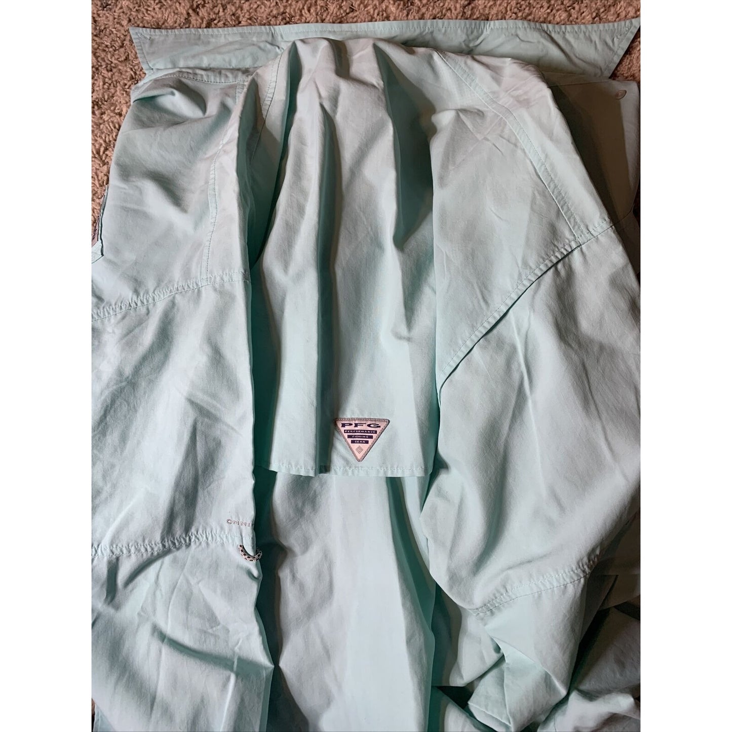 Columbia PFG Mens XXL Long Sleeve Button Up Nylon Polyester Fishing Pocket Shirt