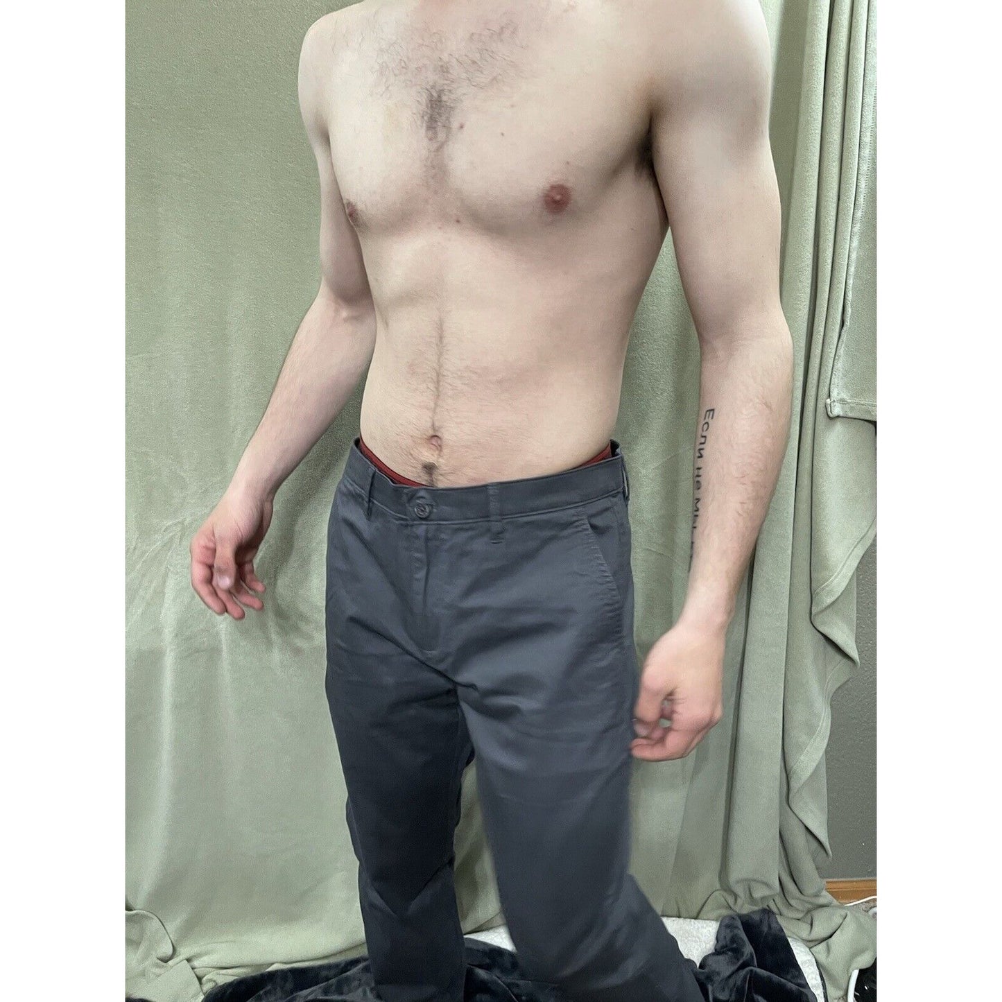 English Laundry New Men's Size 34 X 30 Forged Iron Tapered Leg Chino Pant