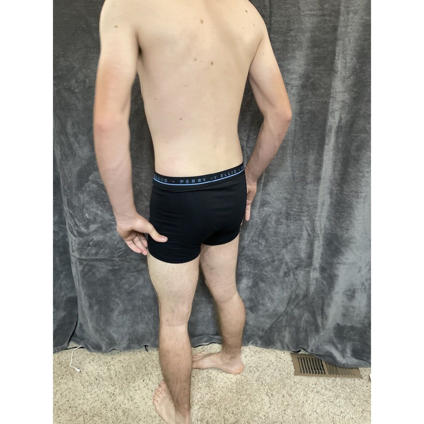 men's black perry ellis portfolio boxer brief Large