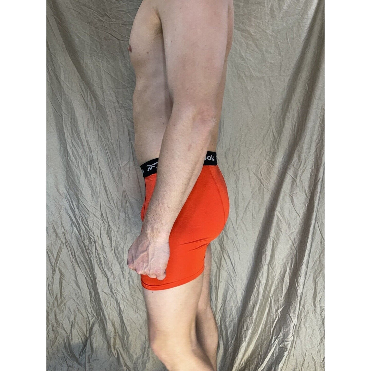 men's reebok Red/orange large compression boxer brief