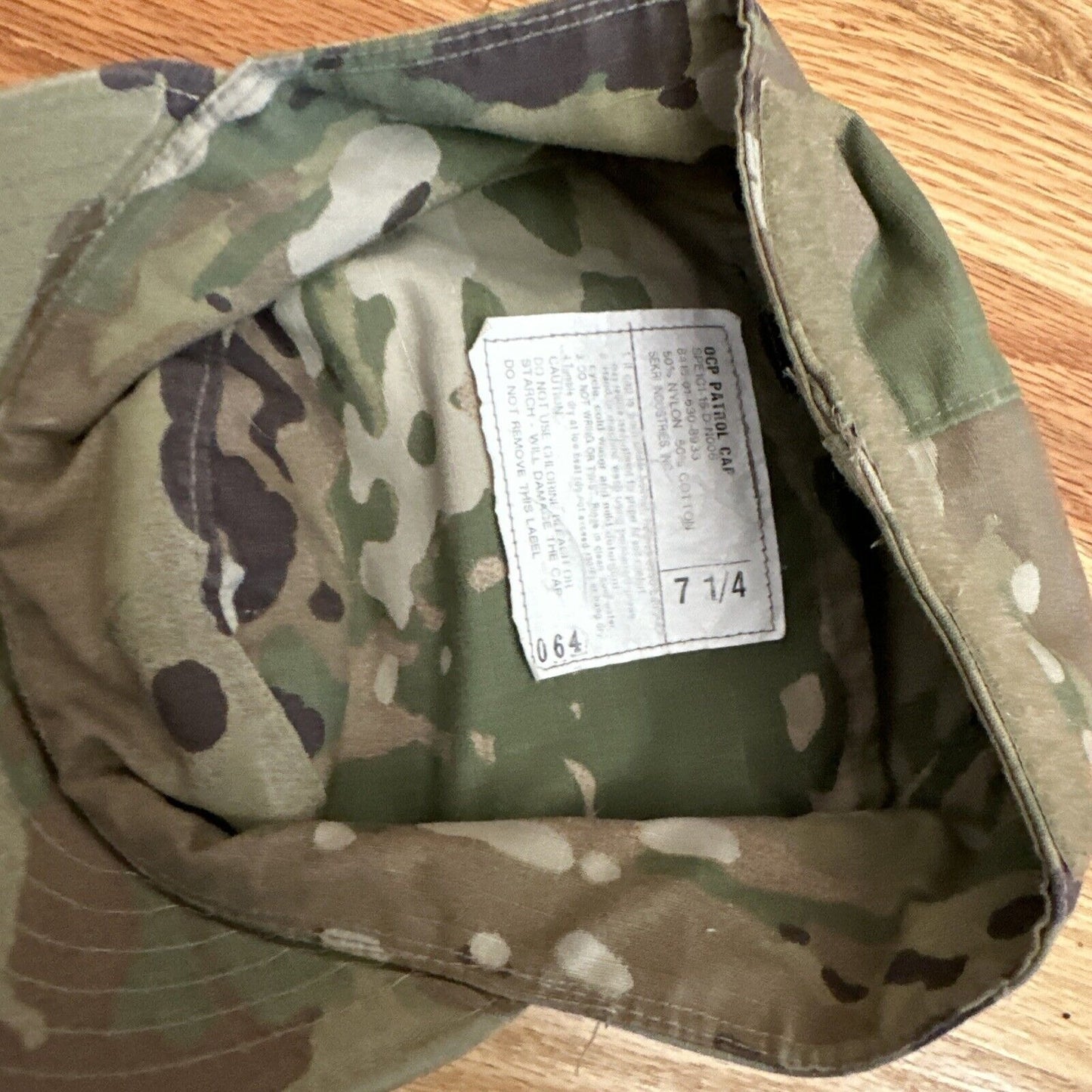 Men’s OCP Cap Hat Cover 7 1/4 Ocp Patrol Cap Army USSF USAF