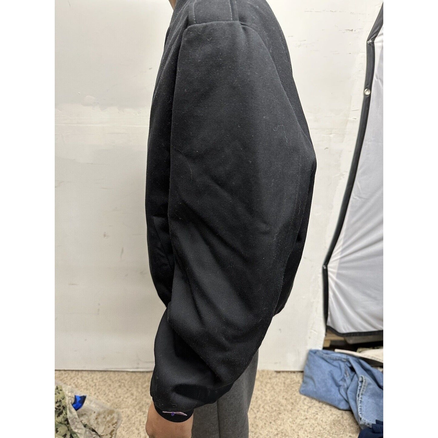 Men’s black Neptune garment company size 46 insulate lining military jacket
