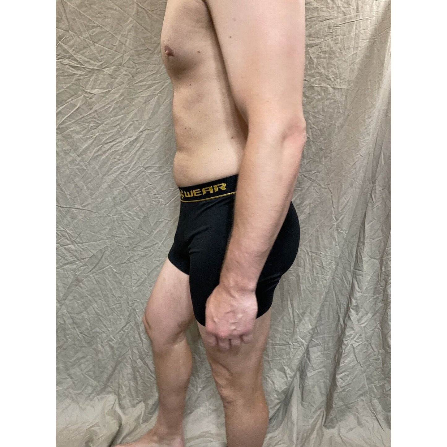 men's roca wear small Black compression boxer briefs