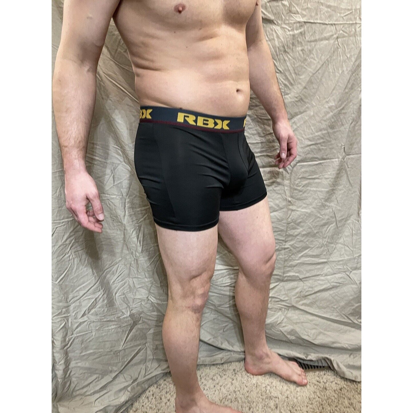 men's RBX Active black compression shorts medium