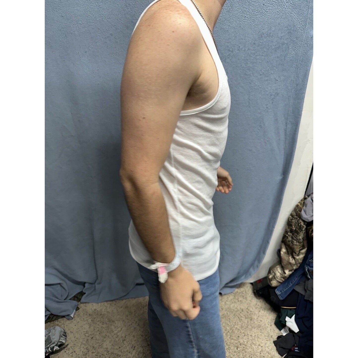 Men’s Perry Ellis Portfolio Large Tank Top Muscle Shirt White