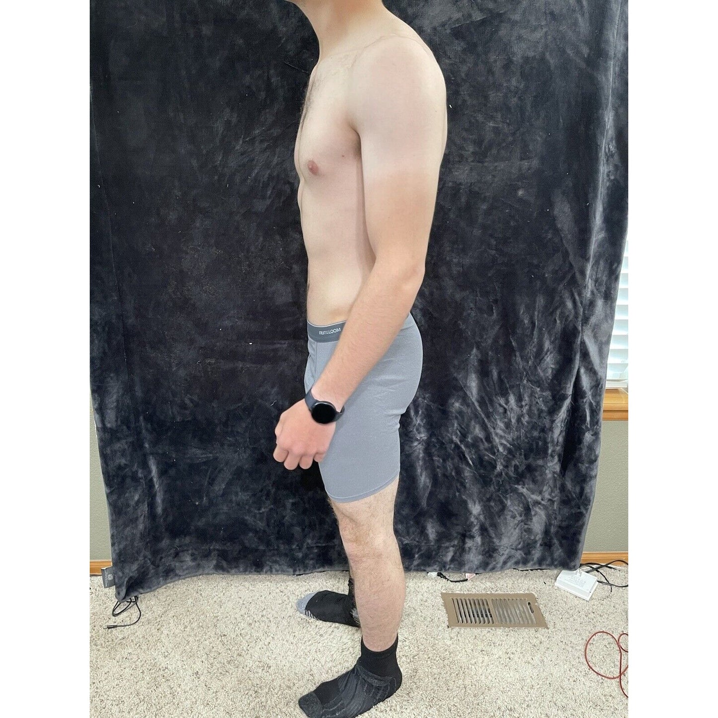 Fruit of the Loom Men's Boxer Briefs -gray- Size Medium