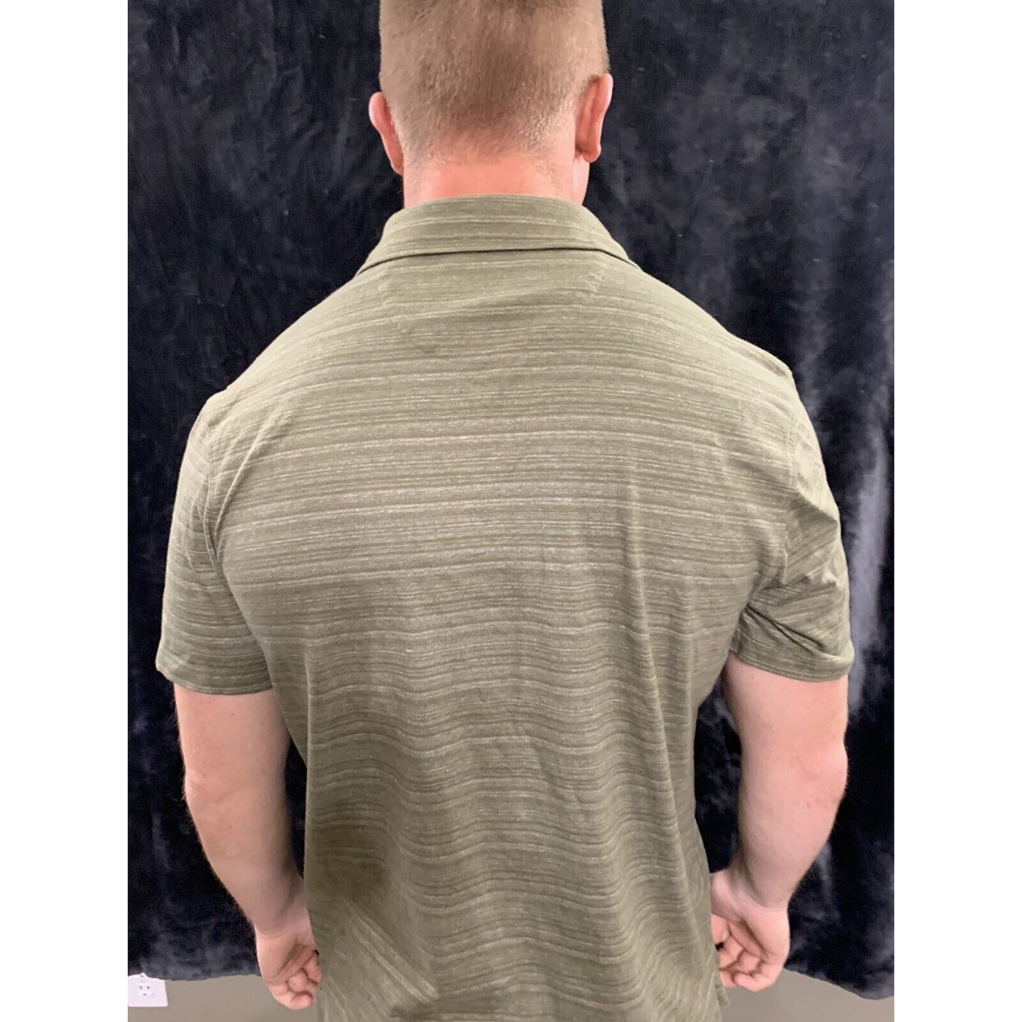 English Laundry Mens Short Sleeve Cotton Polo Shirt Size Large Olive Green