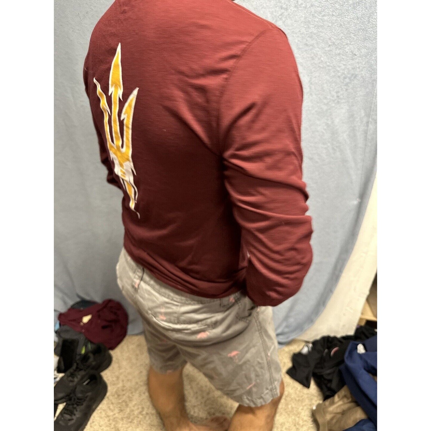 Men’s Maroon Champion Small Arizona Sun Devils Long Sleeve Shirt